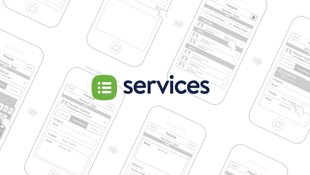 Feature image for UX - Planning Center Services Mobile